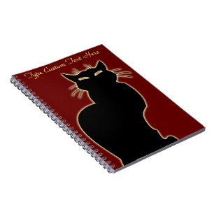 Caderno Espiral Notebook Black Cat Personalizado para Notebook Cat