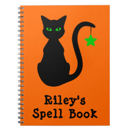 Caderno Espiral Notebook Black Cat Spell Book