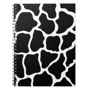 Caderno Espiral Notebook Black Giraffe Impressão
