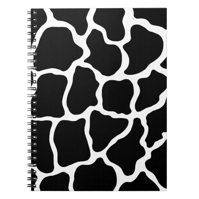 Caderno Espiral Notebook Black Giraffe Impressão (Frente)