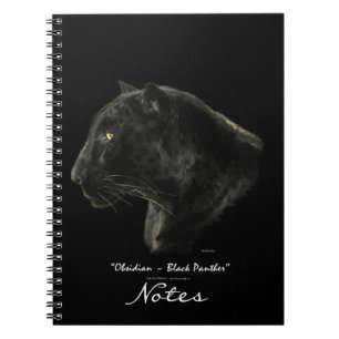 Caderno Espiral Notebook Black Panther Jaguar Leopard Willife