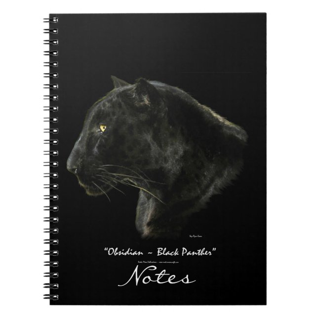 Caderno Espiral Notebook Black Panther Jaguar Leopard Willife (Frente)