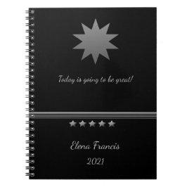 Caderno Espiral Notebook Black Professional de 5 estrelas de texto