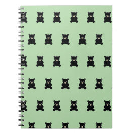 Caderno Espiral Notebook Black Teddy Bear