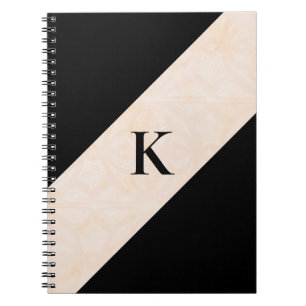 Caderno Espiral Notebook Blanc Cream Batik Black Monogramas