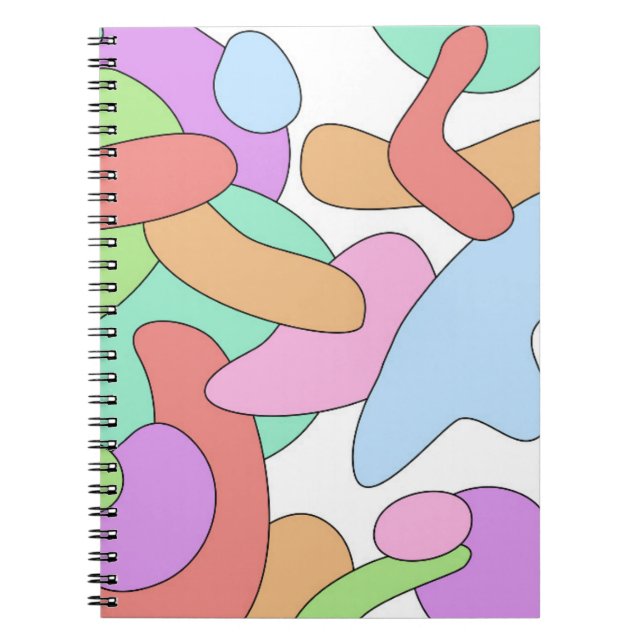 Caderno Espiral Notebook Blob colorido (Frente)