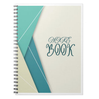 Caderno Espiral Notebook Blue Beige Minimalista