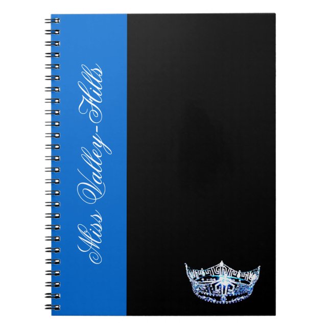 Caderno Espiral Notebook Blue Crown estilo Miss América (Frente)