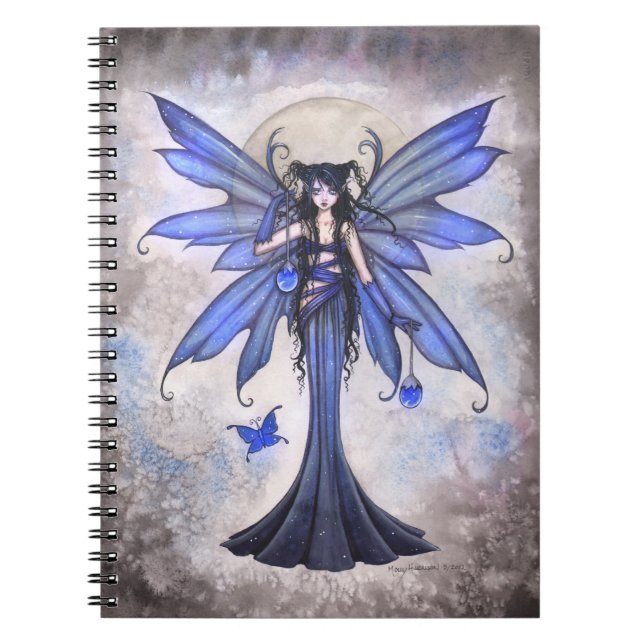 Caderno Espiral Notebook Blue Fairy Fantasy Art (Frente)