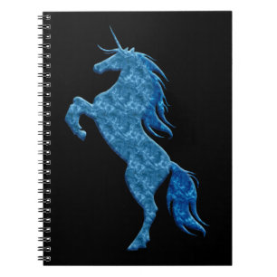 Caderno Espiral Notebook Blue Fire Unicorn