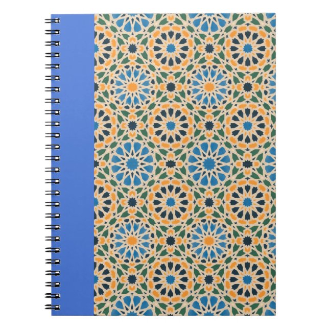 Caderno Espiral Notebook Blue in Bloom Boho (Frente)