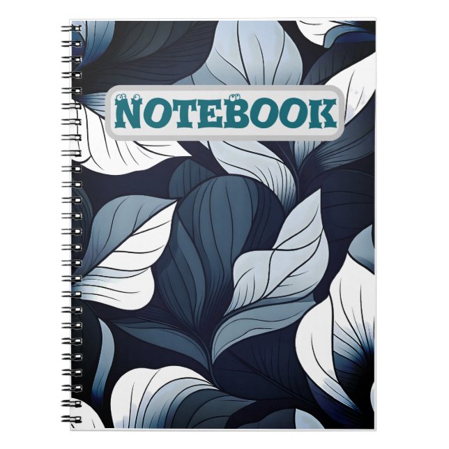 Caderno Espiral Notebook Blue Serenity Leaf (Frente)