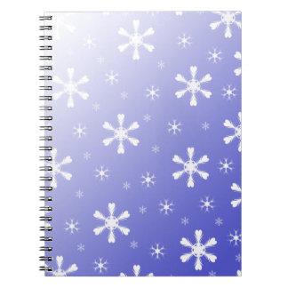 Caderno Espiral Notebook Blue Snowflake