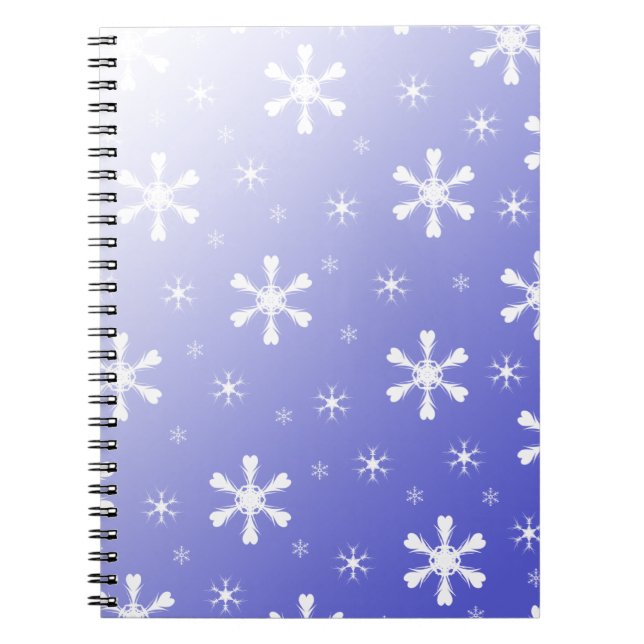 Caderno Espiral Notebook Blue Snowflake (Frente)