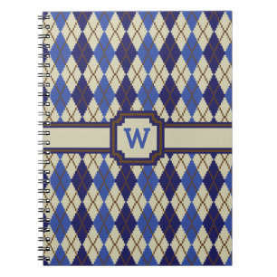 Caderno Espiral Notebook Blueberry Scone Argyle