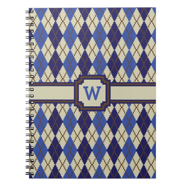 Caderno Espiral Notebook Blueberry Scone Argyle (Frente)