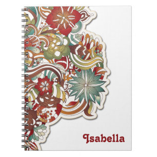 Caderno Espiral Notebook Bohemian Style Floral
