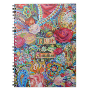 Caderno Espiral Notebook Boho Style Paisley Love