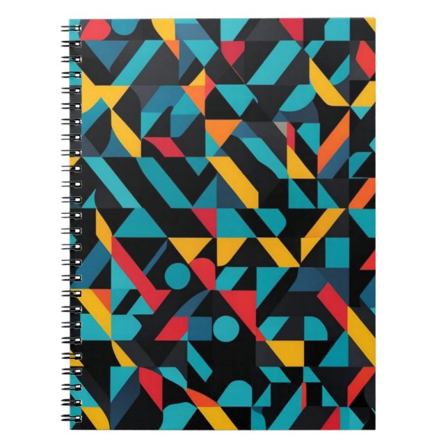 Caderno Espiral Notebook Bold Geométrico Abstrato (Frente)