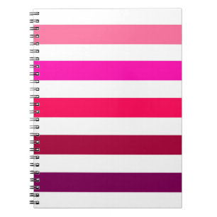 Caderno Espiral Notebook bonito com faixa rosa