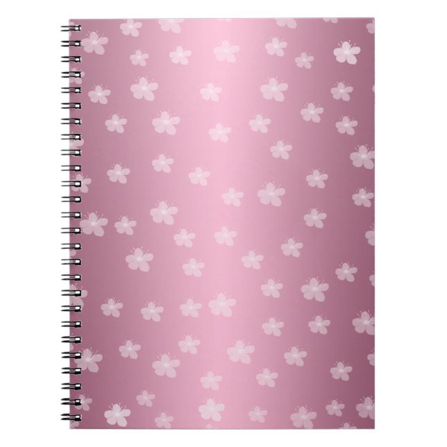 Caderno Espiral Notebook bonito cor-de-rosa (Frente)