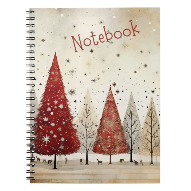 Caderno Espiral Notebook bonito de inverno (Frente)