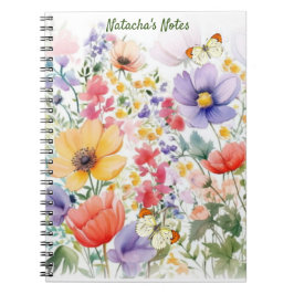Caderno Espiral Notebook Bonito de Verão com texto personalizado