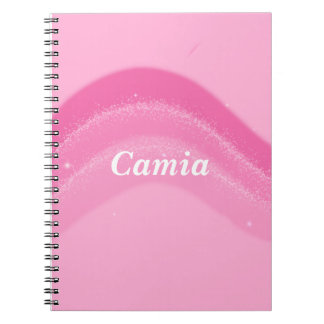 Caderno Espiral Notebook bonito e rosa personalizado