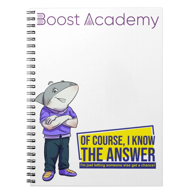 Caderno Espiral Notebook Boost Academy Sharks (Frente)
