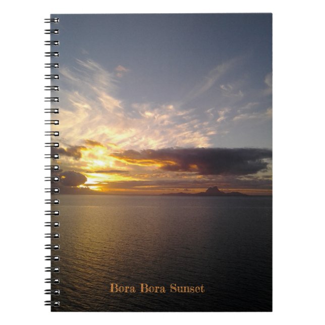 Caderno Espiral Notebook Bora Bora Sunset (Frente)
