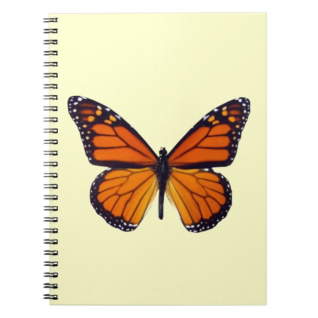 Caderno Espiral Notebook Borboleta Laranja (Frente)