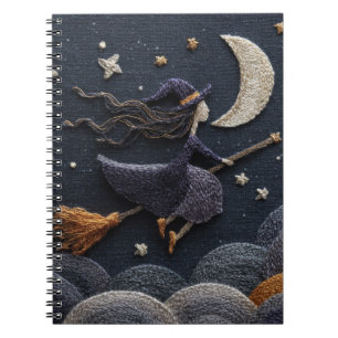 Caderno Espiral Notebook Boriderado Witch Moonlight Sky
