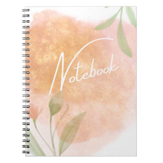 Caderno Espiral Notebook Botânico Com Regra De Colégio