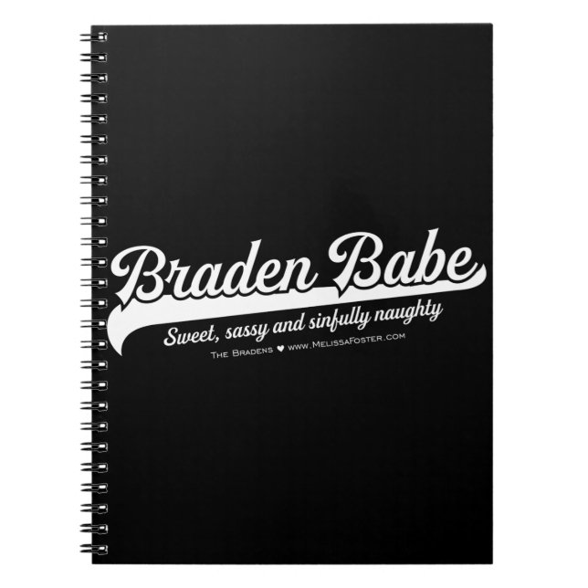 Caderno Espiral Notebook Braden Babe de 6,5" x 8,75" (Frente)