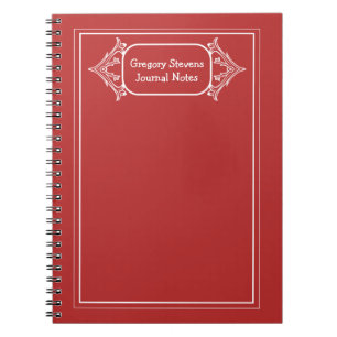 Caderno Espiral Notebook branco com estrutura ortográfica