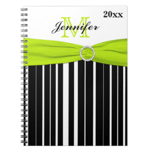 Caderno Espiral Notebook branco com Limão preto personalizado