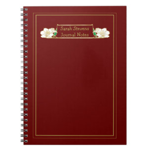 Caderno Espiral Notebook branco com Ornamentado com estrutura Dour