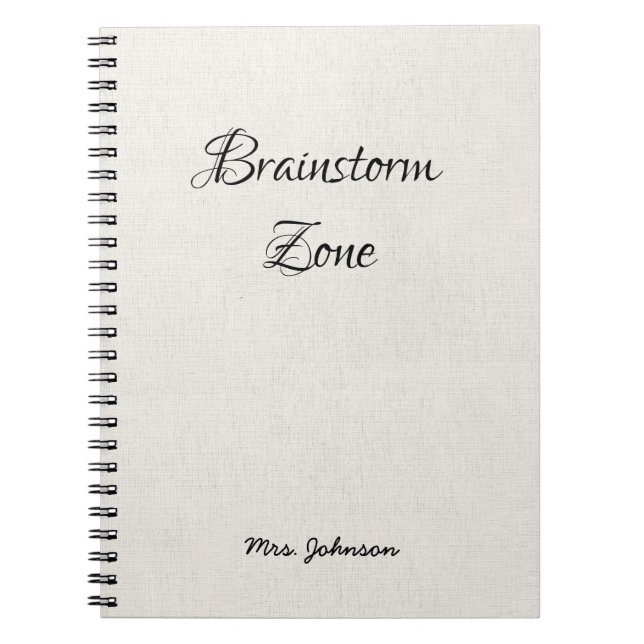 Caderno Espiral Notebook Branco da Zona Brainstorm (Frente)