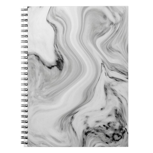 Caderno Espiral Notebook branco e preto (Frente)