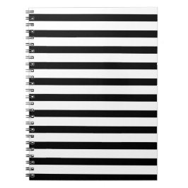 Caderno Espiral Notebook branco e preto elegante