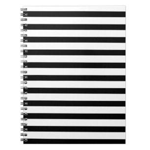 Caderno Espiral Notebook branco e preto elegante