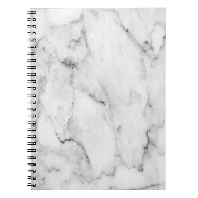 Caderno Espiral Notebook branco marble (Frente)