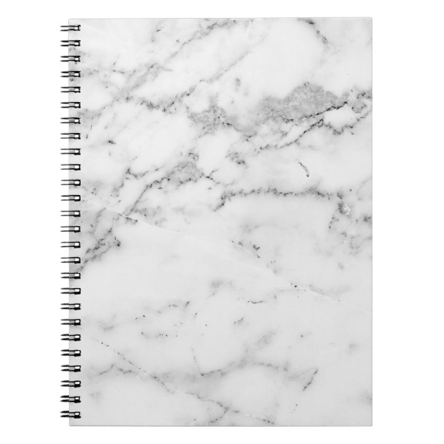 Caderno Espiral Notebook branco marble (Frente)