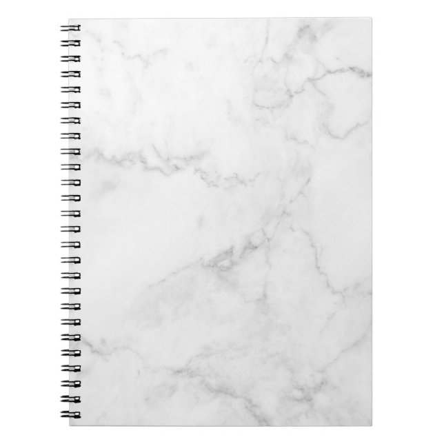 Caderno Espiral Notebook branco marble (Frente)