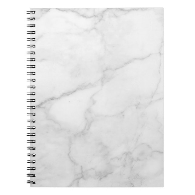 Caderno Espiral Notebook branco marble (Frente)