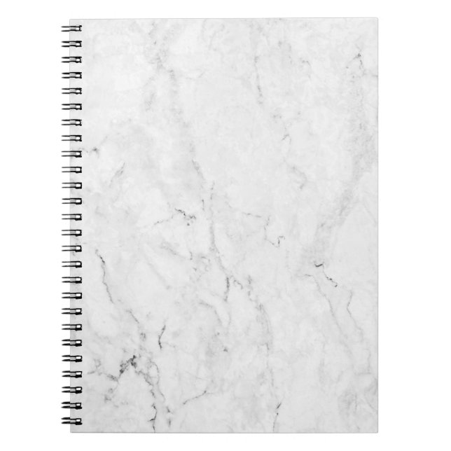 Caderno Espiral Notebook branco marble (Frente)
