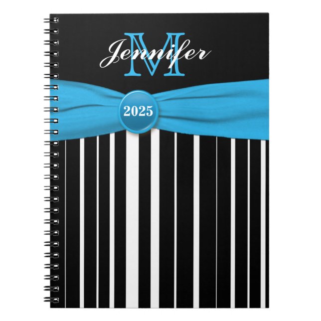 Caderno Espiral Notebook branco preto personalizado (Frente)