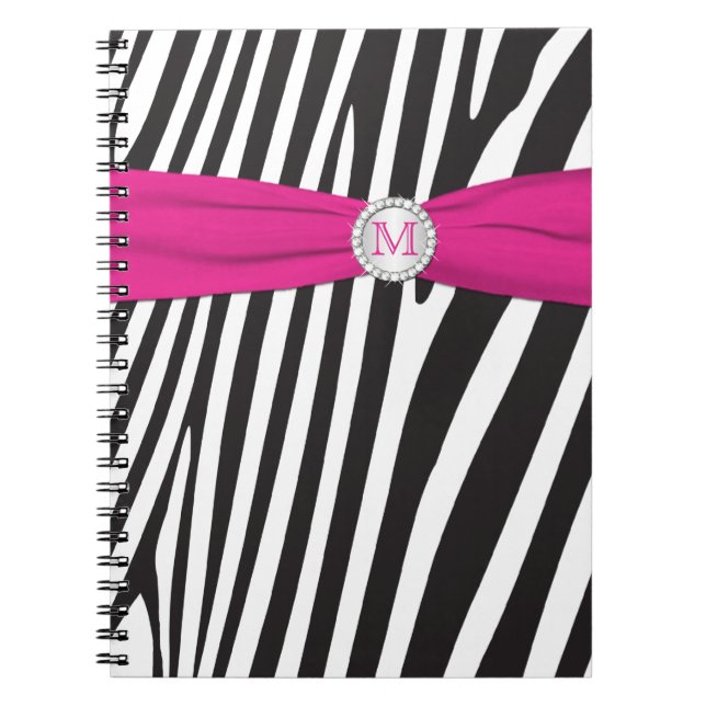 Caderno Espiral Notebook branco-rosa-preto-branco-esbranquiçado (Frente)