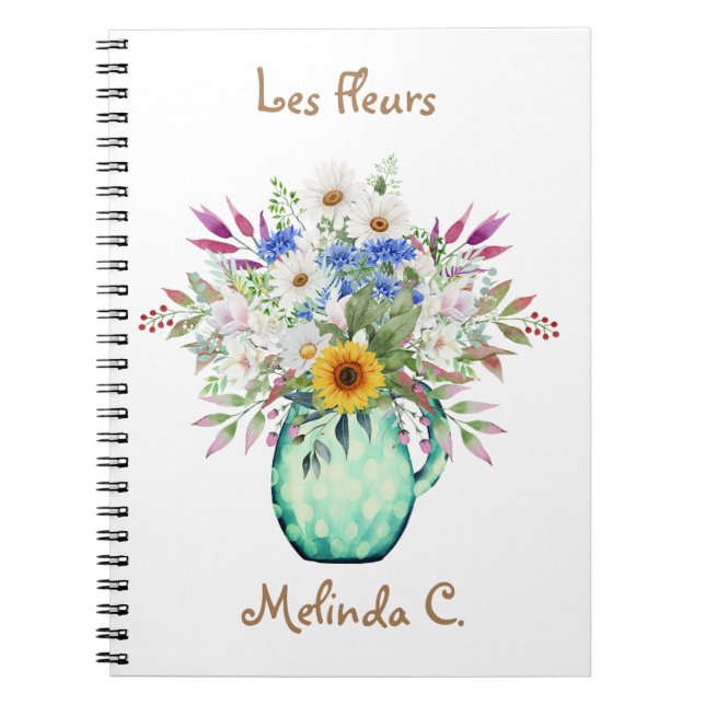 Caderno Espiral Notebook Bright & Cheerful Summer Flowers (Frente)