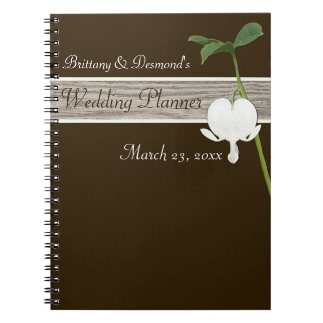 Caderno Espiral Notebook Brown Bleeding Heart Planner (Frente)